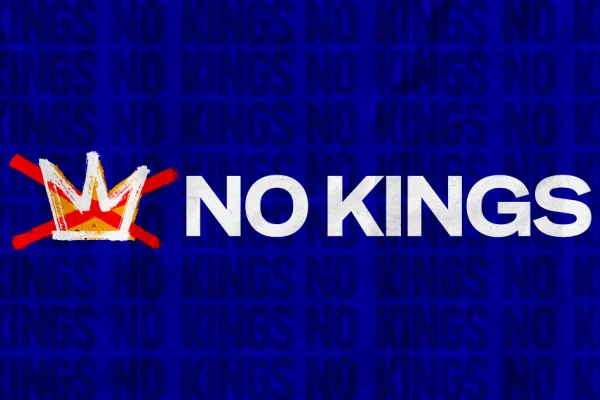 No Kings Rally Graphic